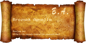 Brozsek Agnella névjegykártya
